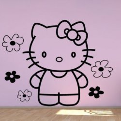 Hello Kitty entre Flores