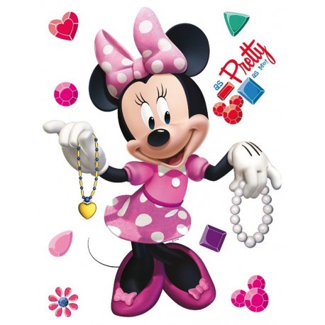A Minnie Mouse com jóias