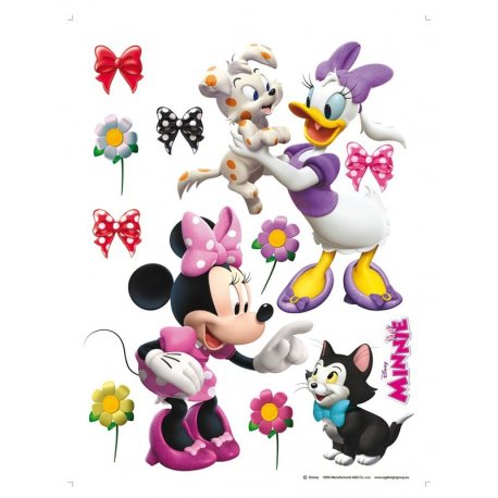 A Minnie e a Daisy com mascotes