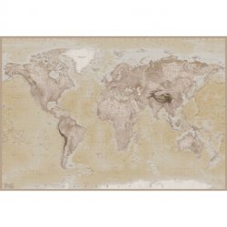 Mapa do Mundo Cores Neutras