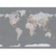 Mapa Mundo Elegante Cinzento e Laranja