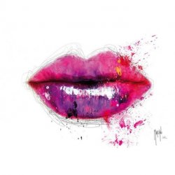 Desenho de Lábios Sensuais e Coloridos
