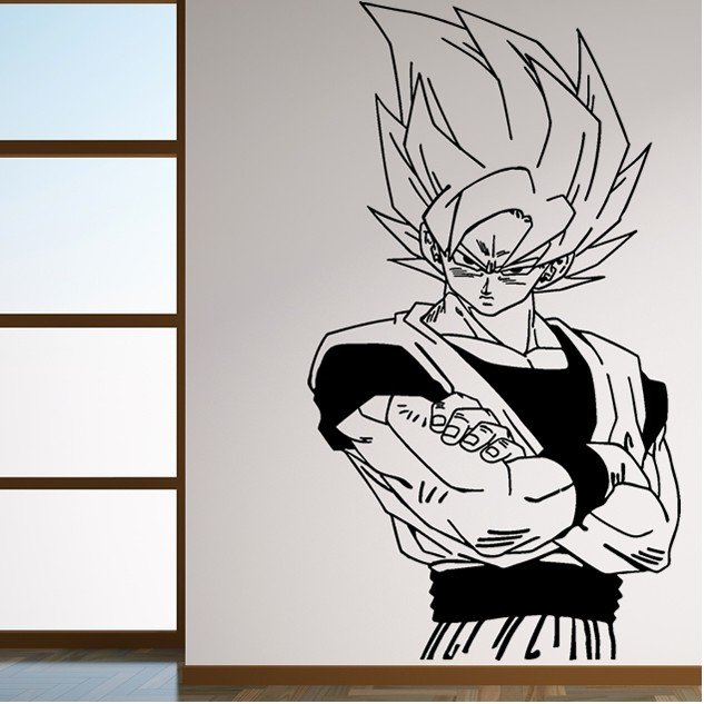 Dragon Ball Z Goku Adesivos de Parede Crianças Papel De Parede Dos