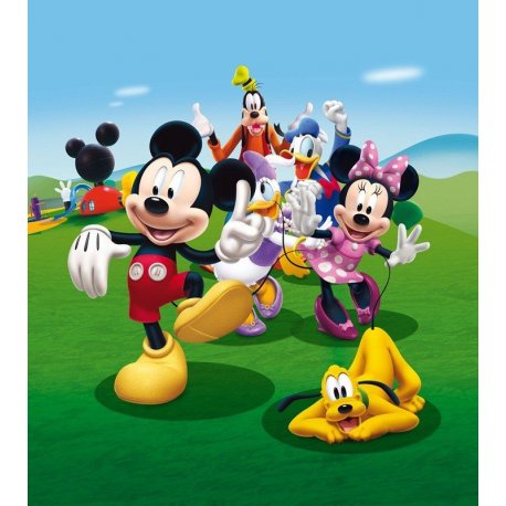 Amigos Disney a seguir o Rato Mickey