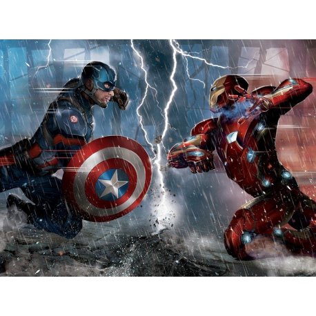 Homem de Ferro contra o Capitão América Marvel