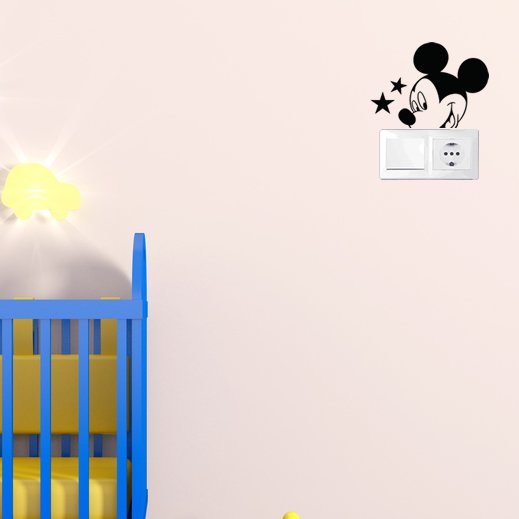 Autocolantes para tomadas e interruptores Bom Dia Rato Mickey Autocolantes para tomadas e interruptores Bom Dia Rato Mickey