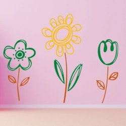 Flores Mágicas de Três Cores