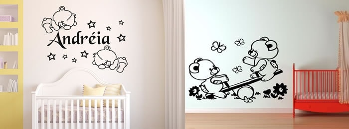 Autocolantes Ursinhos personalizados e decorativos para a sua parede